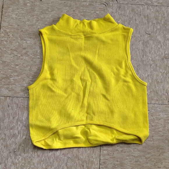 Cotton Candy Vibrant Yellow Crop Top - Picture 1 of 1